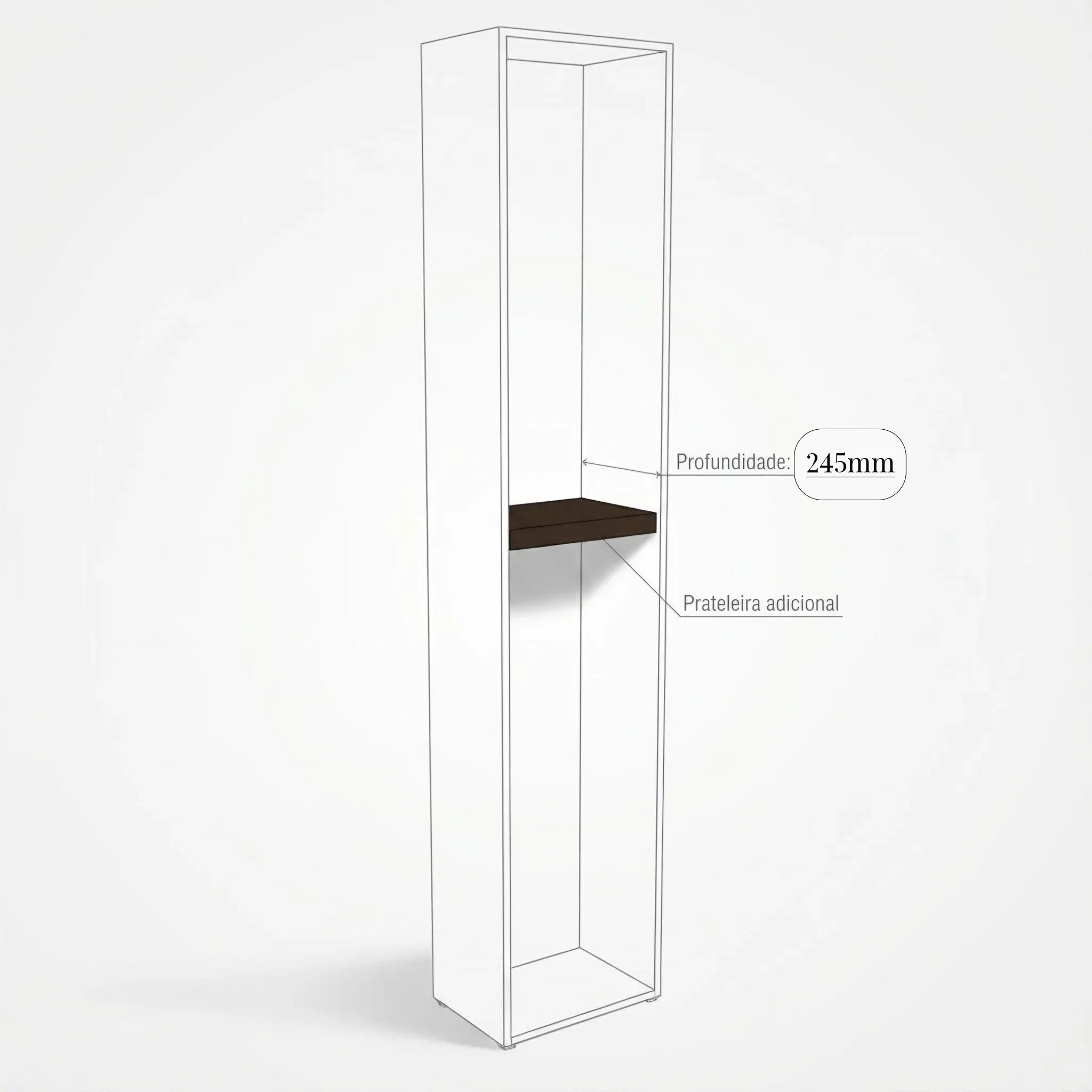 Prateleira Avulsa com Ferragem | Bürohaus